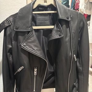 All saints leather jacket